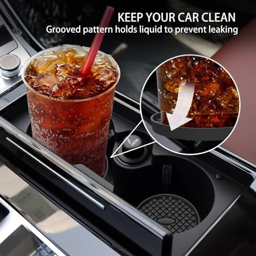 ME.FAN Car Cup Coasters Silicone Car Coasters/Cup Mats, Non-Slip Recessed Car - Image 2