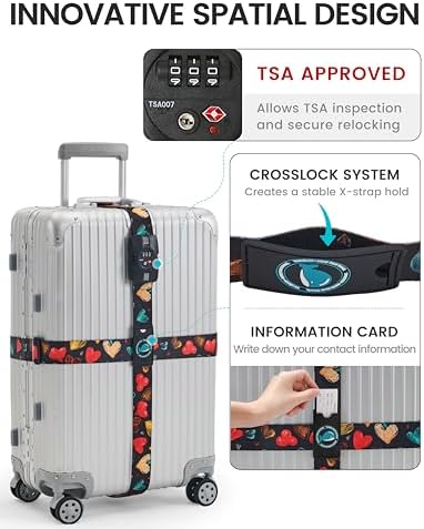 Travelkin Luggage Straps TSA Approved, Suitcase Straps - Image 2
