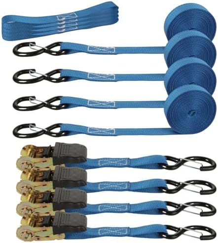 4Pack 20ft Ratchet Tie Down Straps by HNBun