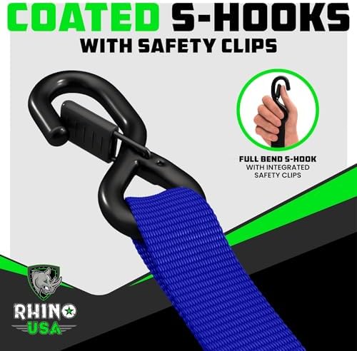 Rhino USA Heavy Duty Ratchet Tie Downs - Image 5