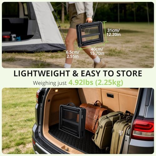 2ft Portable Grill Table, Heat-Resistant Tabletop 3 Heights 27.5" - Image 6