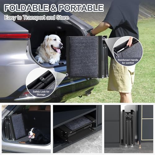 Dog Ramp for Car 63" L × 17" W, Pet Ramp for Truck Foldable - Image 6