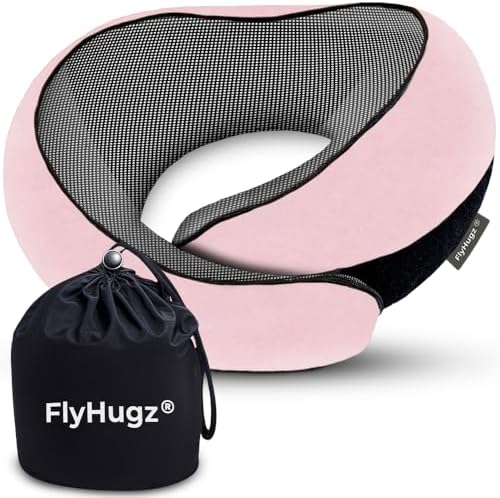 FlyHugz® Neck Travel Pillow Memory Foam Neck Pillow by FlyHugz%C2%AE