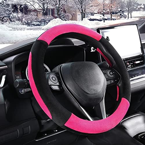 SEG Direct Car Steering Wheel Cover 14.5"-15", Plush Velvet Summer Winter - Image 2
