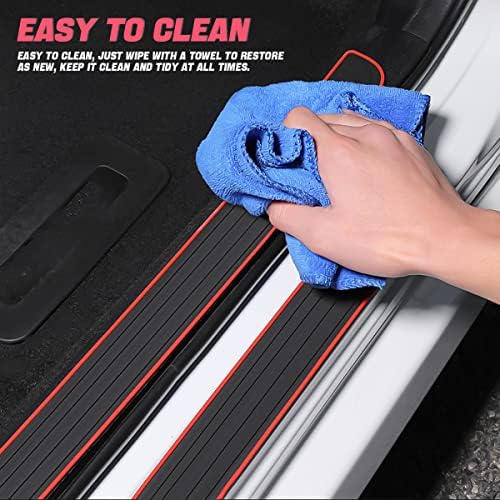 4PCS Car Door Sill Plate Protectors, Auto Door Entry Guards Sill Scuff Cover - Image 3