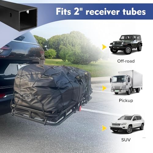 53"x19"x5" Hitch Cargo Carrier, 500 LBS Basket - Image 5