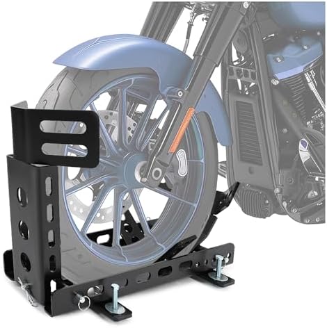 ECOTRIC Motorcycle Wheel Chock Trailer, Adjustable Motorcycle Front Tire by ECOTRIC