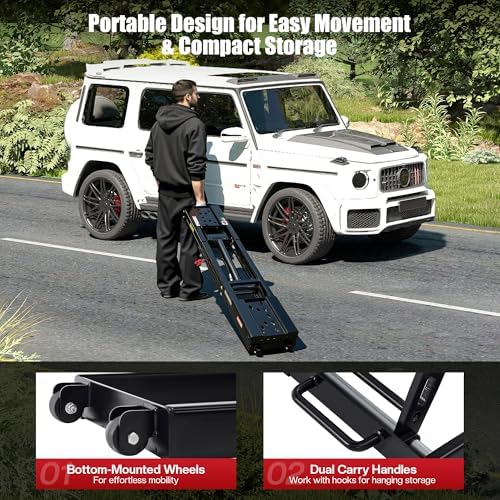 SPECRAFT 7000LBS Black Portable Hydraulic Car Lift, Home Garage - Image 6