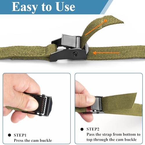 PEASUG Tie Down Straps, 4 Pack Lashing Straps - Image 3