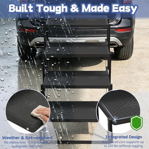 Dog Steps for Car, SUV with Upgraded Non-Slip Surface, 4 Steps - Image 4