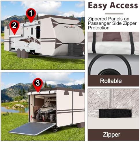 RV Cover 18-20 ft Travel Trailer 9 Layers Camper Cover - Image 5