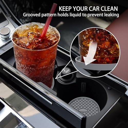 ME.FAN Car Cup Coasters Silicone Car Coasters/Cup Mats, Non-Slip Recessed Car - Image 2