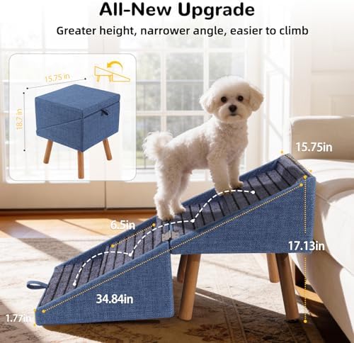 Dog Stairs for Small Dogs, Dog Safety Ramp for Couch - Image 3