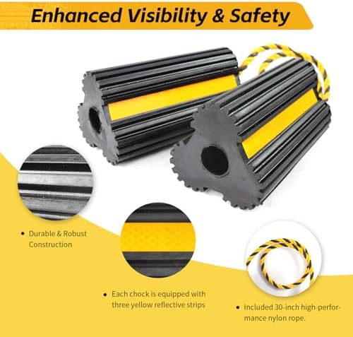 MaxxHaul 51013 Solid Rubber Wheel Chock - Image 3