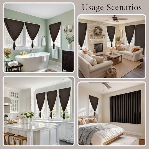 100% Blackout Magic Tape Stick On Curtains Window Shades Pull Down Blackout - Image 6