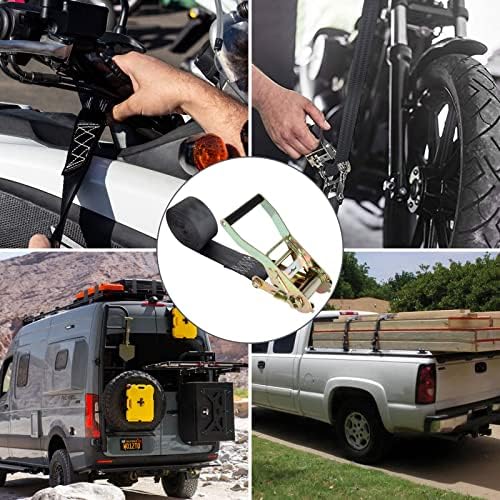 2 Pack 2 Inch Endless Ratchet Strap Heavy Duty 20ft Tie Down Straps Ratchet - Image 7