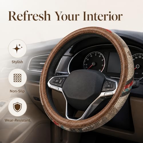 Universal 15inch Ethnic Style Baja Blanket Steering Wheel Cover - Image 6