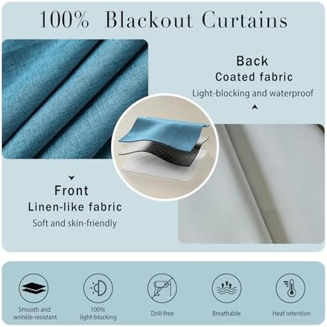 100% Blackout Self Adhesive Portable Curtains - Image 4