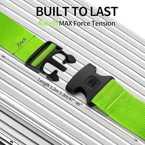 BILIONE Luggage Straps for Suitcases, Adjustable Lockable Suitcase Straps - Image 3