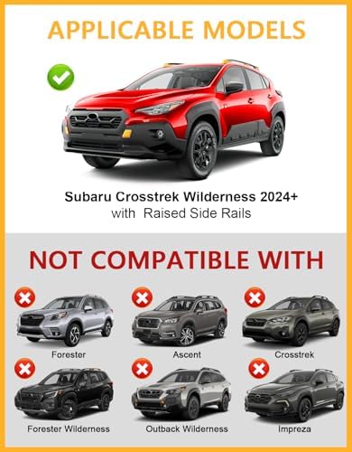 Tuyoung Roof Rack Cross Bars for Subaru Crosstrek Wilderness 2024-2026 - Image 2