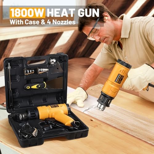 SEEKONE 1800W Heat Gun with Carry Case 122℉-1112℉ Variable Temp - Image 2