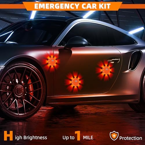 6 Pack USB Rechargeable LED Road Flares Emergency Lights - Image 6
