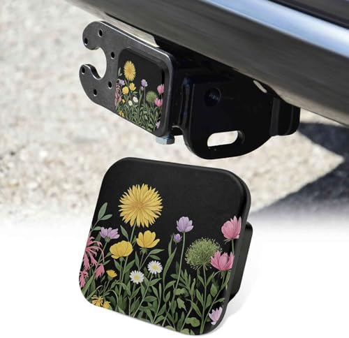 Wild Floral Tow Hitch Covers Heavy Duty Rubber Trailer Hitch Cover 2" Receiver by Unknown