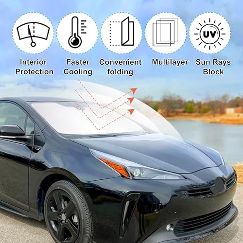 Windshield Sun Shade Sunshade for 2016-2021 2022 Toyota Prius - Image 2