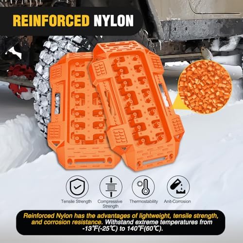 Nilight Recovery Offroad Traction Boards Mini Short 2PCS Orange - Image 5