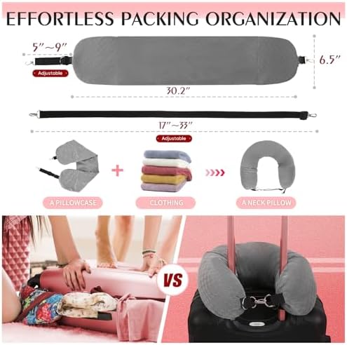 Stuffable Neck Pillow for Travel, Packable Neck Pillow - Image 5