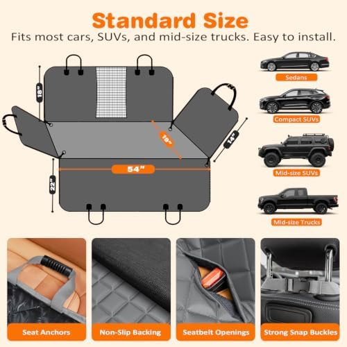 URPOWER 4 in 1 Dog Car Seat Cover - Image 6