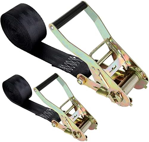 2 Pack 2 Inch Endless Ratchet Strap Heavy Duty 20ft Tie Down Straps Ratchet by LISHINE