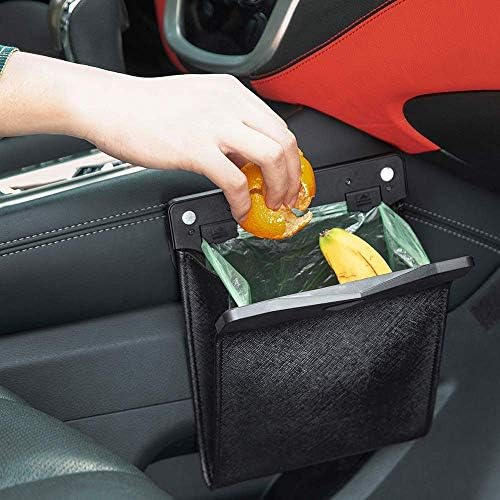 Smart LED Car Trash Can Garbage Bag Passenger Side Back Seat Hanging - Image 3
