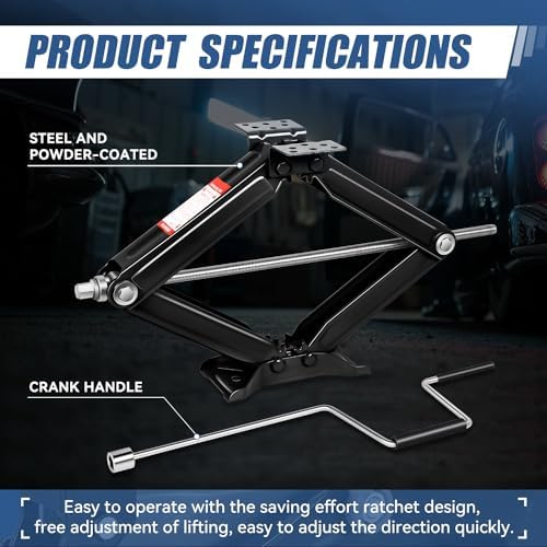 Auto Dynasty 2Pcs Scissor Jack, 2.5 Ton RV Travel Trailer Stabilizer Leveling - Image 5