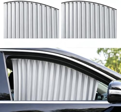 Car Side Window Sun Shade, Retractable Privacy Curtain by Unknown