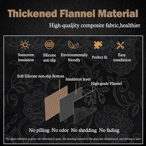 Dashboard Cover Dash Mat Fit for to-yota Camry 2017-2012, Car Dash Board Mat - Image 3