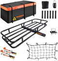 Hitch Mount Cargo Carrier Rack Basket 53"*19"*5"+Waterproof Bag 9 Cu.Ft. by MeeFar