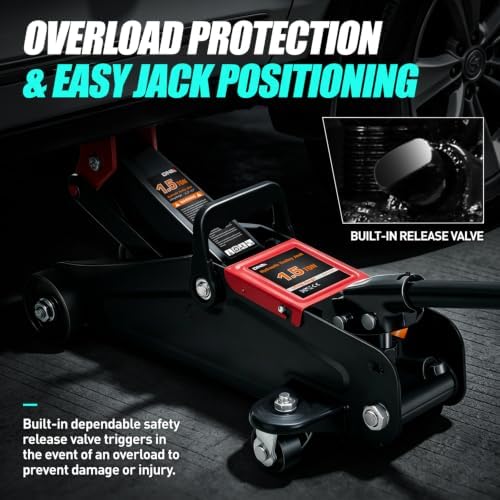 DNA Motoring 1.5 Ton Car Floor Jack Low Profile Hydraulic Trolley Service/Floor - Image 5