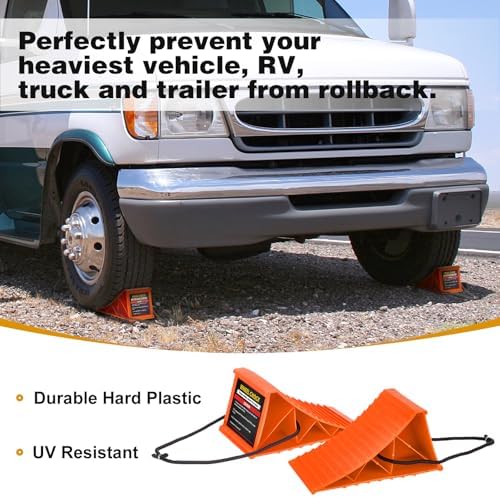 PAHTTO Wheel Chocks, 4 Pack Heavy Duty Wheel Chocks - Image 5