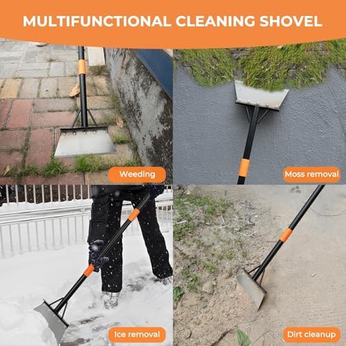 Garden Flat Shovel, Heavy Duty Weeding Tools Gardening, Ice and Snow Removal - Image 5