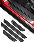 4PCS Car Door Sill Protector, Genuine Carbon Fiber + PC Car Door Protector Edge by Speechn