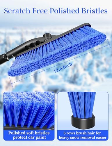 HEEYA 44 Inch Snow Brush for SUV, Ice Scraper for Car Windshield - Image 2