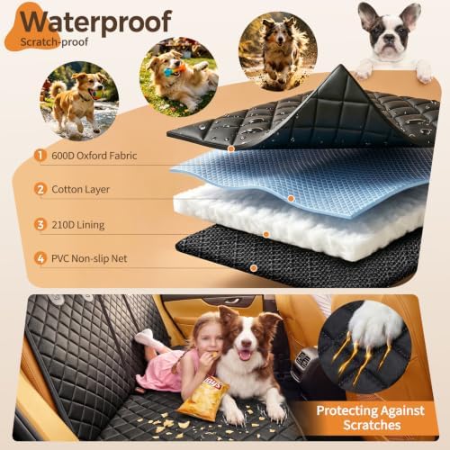 Yuntec Pet Car Seat Cover Back Seat Cover - Image 4