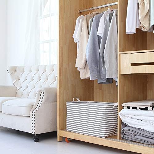 Sea Team XL Rectangle Open-Top Canvas Storage Basket - Image 2