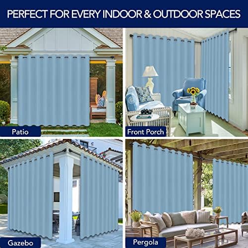 PureFit Outdoor Curtains for Patio Waterproof Weatherproof Outside Curtains - Image 5