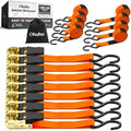 Ohuhu Ratchet Tie Down Straps for Moving Appliances 1" x 15' 8-Pack by Ohuhu