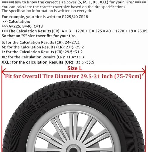 Black Spare Tire Cover, Spare Wheel Cover, - Image 2