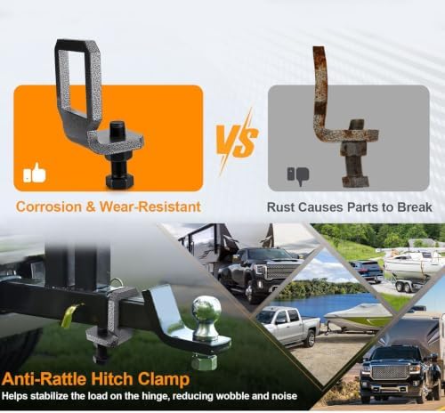 Hilitand 2 Inch Hitch Stabilizer, Anti Rattle Heavy Duty Clamp - Image 4