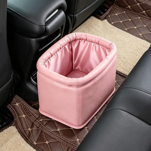Leather Car Trash Can, Luxury Leakproof Car Organizer - Image 2
