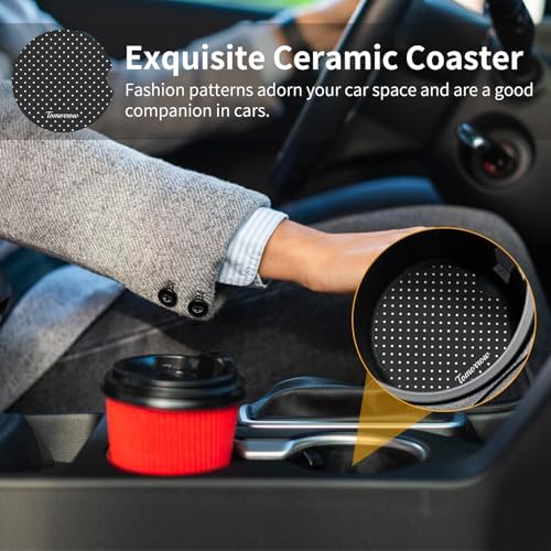 Cute Fashion Polka Dot Car Coasters 2 Pack - Image 5